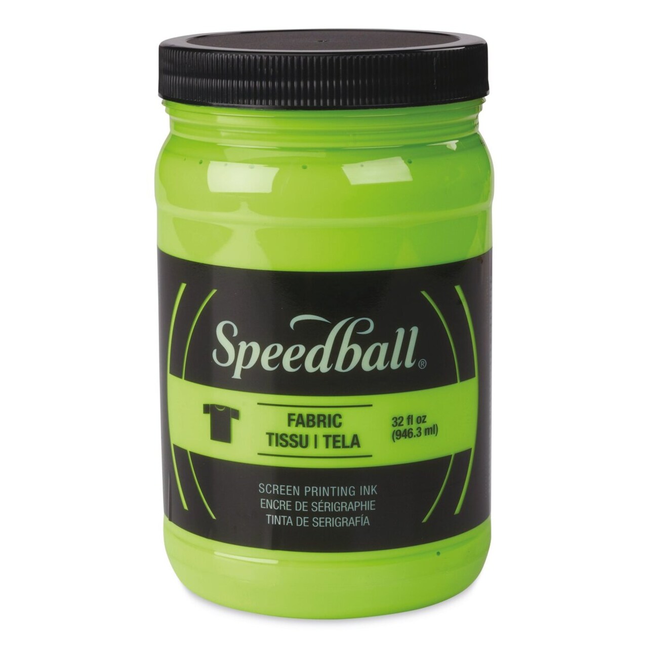 Speedball Fabric Screen Printing Ink - Fluorescent Lime Green, 32 oz, Jar